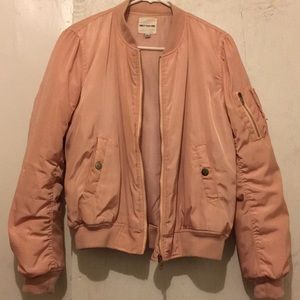 Pastel pink bomber